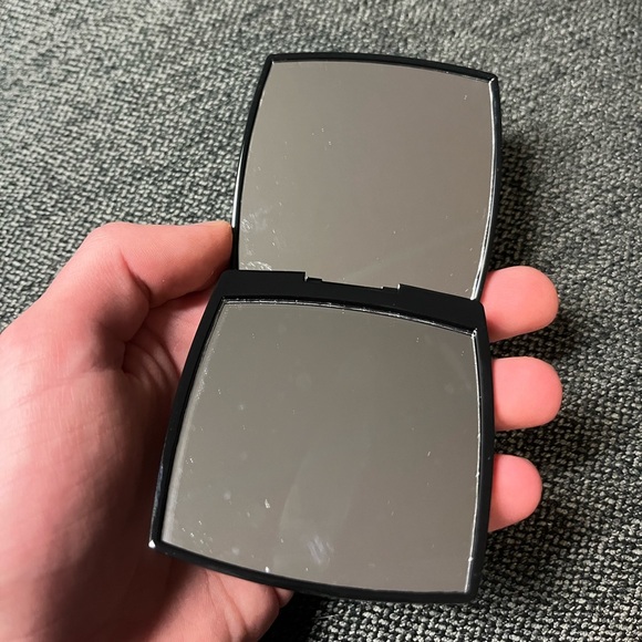 Chanel Black Double Faced Pocket/Makeup Mirror With Box and Bag - Picture 5 of 7